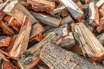 Pile of chopped firewood