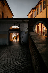 View of the old town Brno in the morning. Brno old town streets.