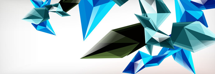 Vector 3d triangles and pyramids abstract background for business or technology presentations, internet posters or web brochure covers