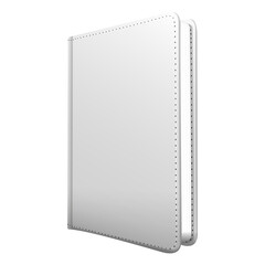 Realistic blank white book mockup. Book template isolated on white background