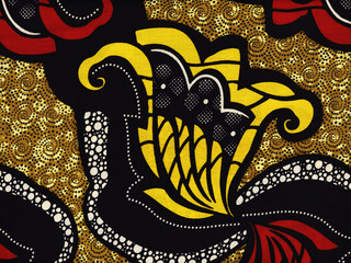 Colorful African fabric – Seamless pattern, cotton, photo 