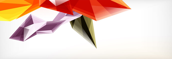 Vector 3d triangles and pyramids abstract background for business or technology presentations, internet posters or web brochure covers