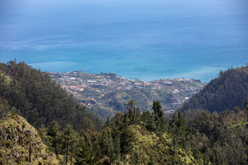 Fototapeta na wymiar View of the Northern coastline of Madeira, Portugal,
