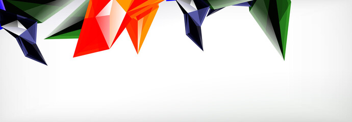 Vector 3d triangles and pyramids abstract background for business or technology presentations, internet posters or web brochure covers