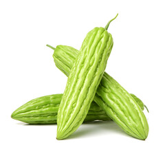 Bitter melon , Bitter gourd on white background