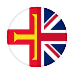 round icon with guernsey and united kingdom flags