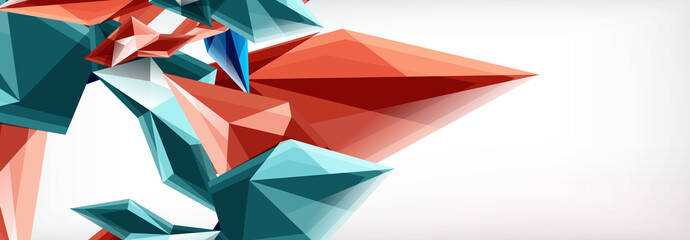 Vector 3d triangles and pyramids abstract background for business or technology presentations, internet posters or web brochure covers