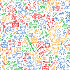 School, kindergarten with cute vector children. Creativity and imagination. Dancing, singing, painting, online education.