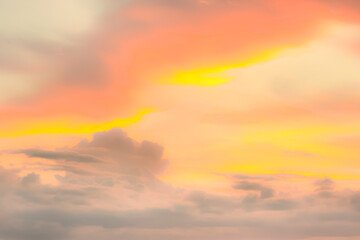 Super soft and low clarity of clouds under red twilight for background