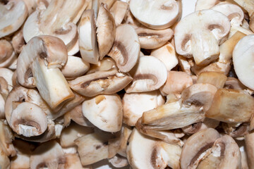 mushrooms, food background. close up. 