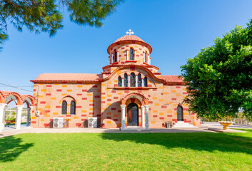 Fototapeta na wymiar Traditional church on Rhodes island, Greece