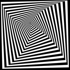 pattern of black and white lines. Optical illusion. Vector illustration. As background, pictures, wallpapers