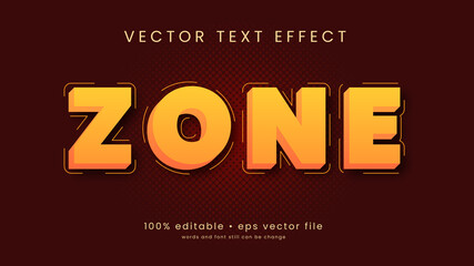 Zone 3d text effect style