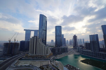 Fototapeta na wymiar Island REEM UEA - Abu Dhabi towers