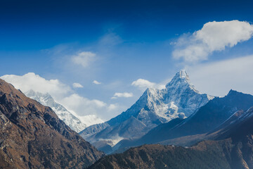 Mt. Ama Dablam in the Everest Region of the Himalayas, Nepal