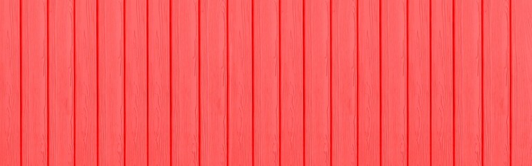 Naklejka premium Panorama of Red vintage wooden wall pattern and seamless background