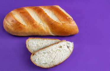 fresh bread on a cutting board