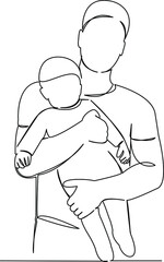 dad with a baby in his arms