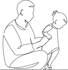 dad with little daughter