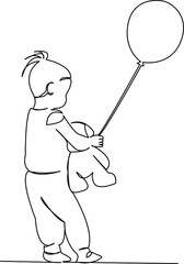 girl with toy and balloon