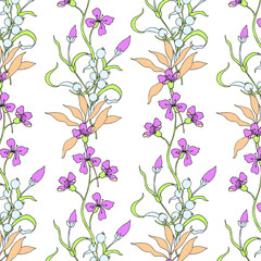 Flower background.  Liberty style. fabric, covers, manufacturing, wallpapers, print, gift wrap.