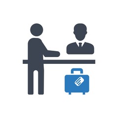 Obraz premium Hotel reception icon