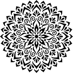 Mandala Pattern Stencil doodles sketch good mood - 415990710