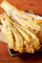 Fried eggplant on a plate