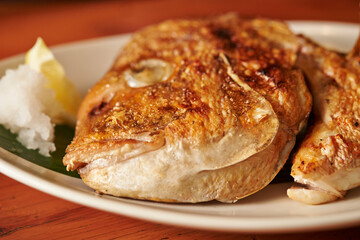 Deep-fried sea bream in an izakaya