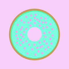 donut with blue glaze