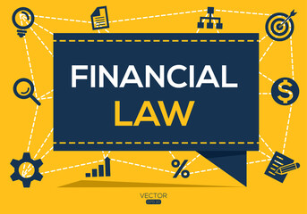 Creative (financial law) Banner Word with Icon ,Vector illustration. 