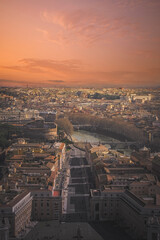 The fantastic view of Rome from San Pietro