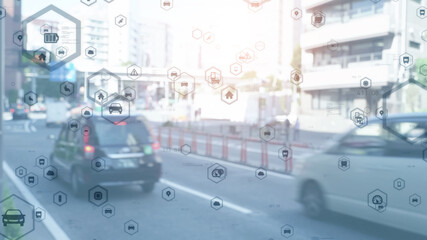 交通とネットワーク　ITS　MaaS © metamorworks