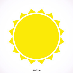 Sun Icon Isolated Background