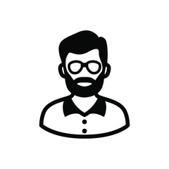 Man with beard and glasses avatar icon