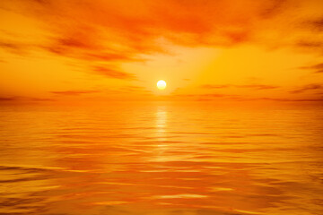 golden sunset over the ocean