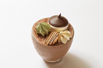 Creamy cookie topping on ice cream