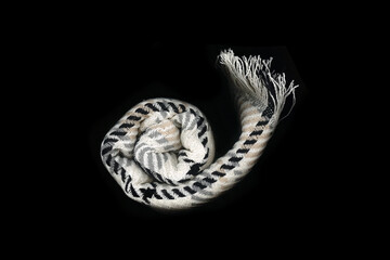 Top view, striped hand woven fabric texture background