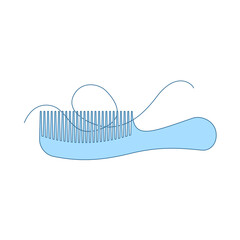 Hair In Comb Icon