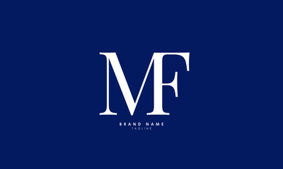 Alphabet letters Initials Monogram logo MF, FM, M and F