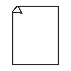 Blank paper icon on white background vector. .