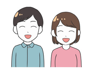 若い夫婦　笑顔