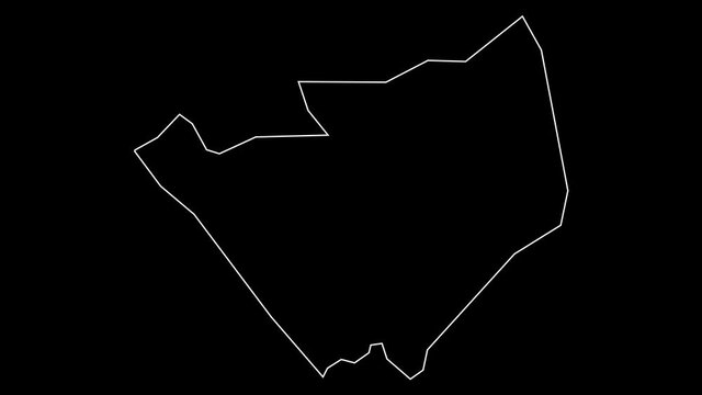 Sohag Egypt governorate map outline animation