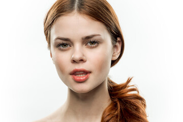 Fototapeta premium woman with bare shoulders charm luxury emotions model