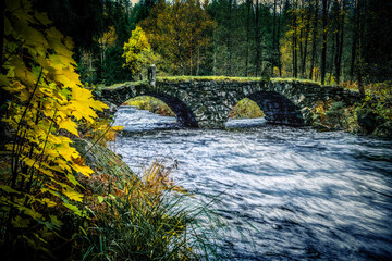 Stone bridge over the river.