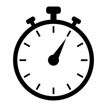 Chronometer pictogram. Black vector icon.