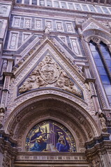 Almond door of the cathedral of Florence, Italy