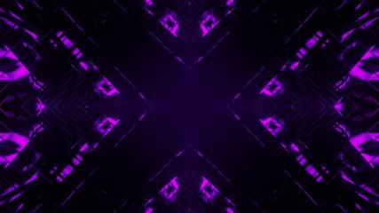 3d illustration of endless purple tunnel