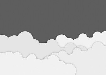 紙工作のような空と雲の夜景