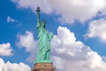Fototapeta premium The statue of Liberty in Manhattan, New York City